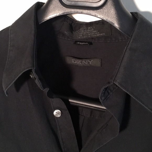 DKNY black long sleeve button down - Picture 2 of 5